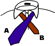 Tie a four in hand knot 1